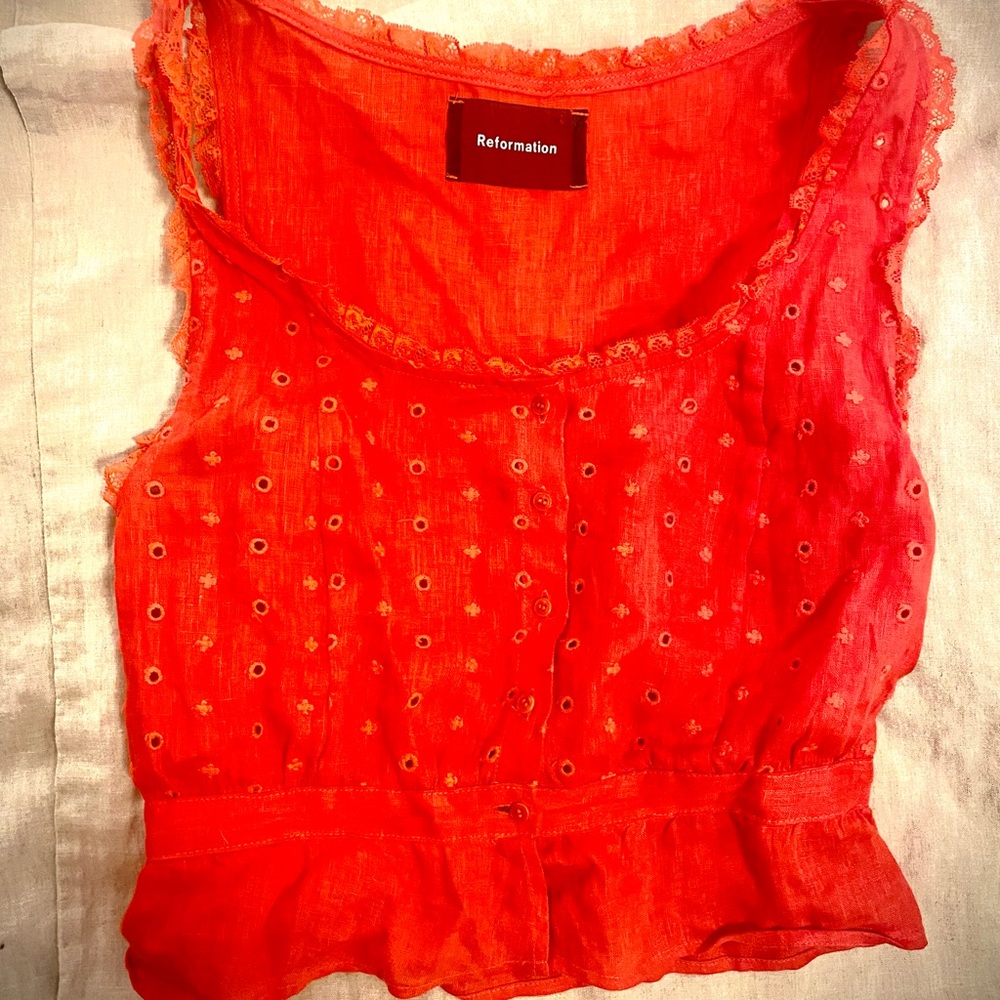Reformation Linen Top